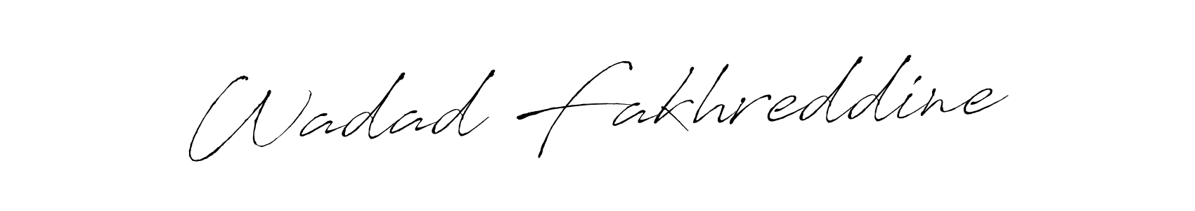 Use a signature maker to create a handwritten signature online. With this signature software, you can design (Antro_Vectra) your own signature for name Wadad Fakhreddine. Wadad Fakhreddine signature style 6 images and pictures png