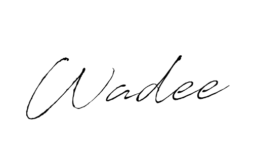 Use a signature maker to create a handwritten signature online. With this signature software, you can design (Antro_Vectra) your own signature for name Wadee. Wadee signature style 6 images and pictures png