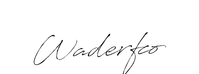 The best way (Antro_Vectra) to make a short signature is to pick only two or three words in your name. The name Waderfco include a total of six letters. For converting this name. Waderfco signature style 6 images and pictures png