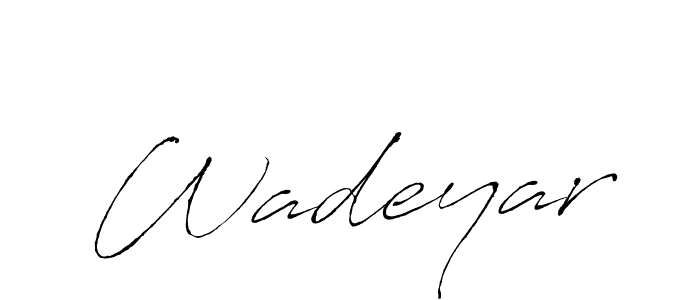 Create a beautiful signature design for name Wadeyar. With this signature (Antro_Vectra) fonts, you can make a handwritten signature for free. Wadeyar signature style 6 images and pictures png