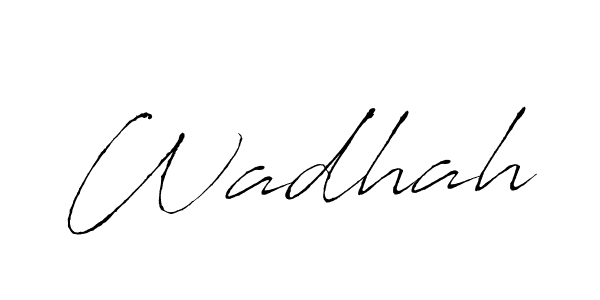 Make a beautiful signature design for name Wadhah. Use this online signature maker to create a handwritten signature for free. Wadhah signature style 6 images and pictures png