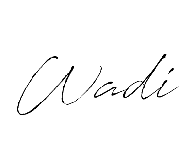 Wadi stylish signature style. Best Handwritten Sign (Antro_Vectra) for my name. Handwritten Signature Collection Ideas for my name Wadi. Wadi signature style 6 images and pictures png