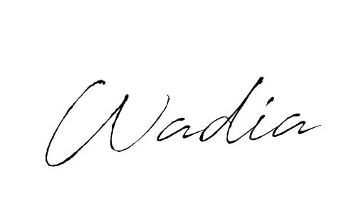 Design your own signature with our free online signature maker. With this signature software, you can create a handwritten (Antro_Vectra) signature for name Wadia. Wadia signature style 6 images and pictures png