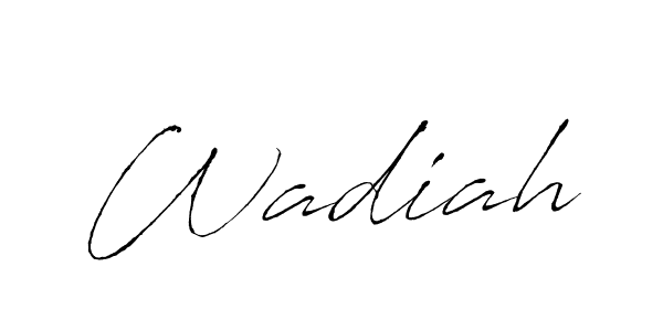 Wadiah stylish signature style. Best Handwritten Sign (Antro_Vectra) for my name. Handwritten Signature Collection Ideas for my name Wadiah. Wadiah signature style 6 images and pictures png