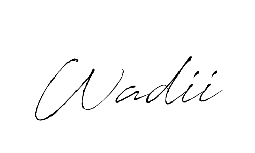 It looks lik you need a new signature style for name Wadii. Design unique handwritten (Antro_Vectra) signature with our free signature maker in just a few clicks. Wadii signature style 6 images and pictures png