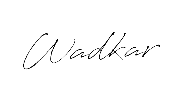How to make Wadkar signature? Antro_Vectra is a professional autograph style. Create handwritten signature for Wadkar name. Wadkar signature style 6 images and pictures png
