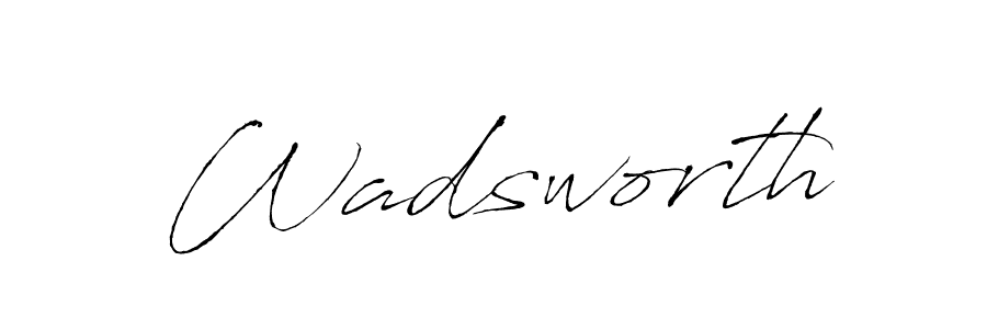 Make a beautiful signature design for name Wadsworth. With this signature (Antro_Vectra) style, you can create a handwritten signature for free. Wadsworth signature style 6 images and pictures png