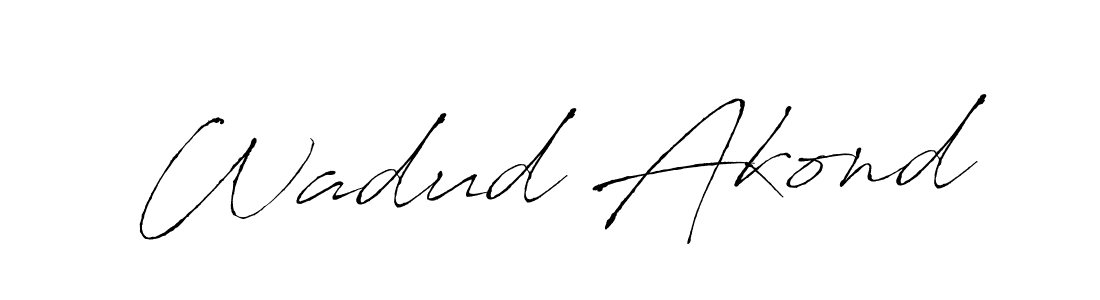 How to make Wadud Akond name signature. Use Antro_Vectra style for creating short signs online. This is the latest handwritten sign. Wadud Akond signature style 6 images and pictures png
