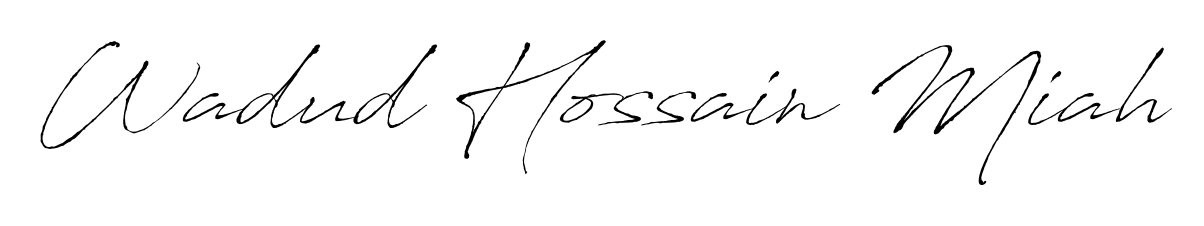 Get inspired by this graceful Antro_Vectra signature style for name Wadud Hossain Miah. Smooth loops and balanced proportions for everyday use. Wadud Hossain Miah signature style 6 images and pictures png