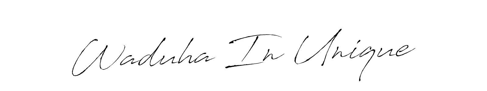 Make a beautiful signature design for name Waduha In Unique. Use this online signature maker to create a handwritten signature for free. Waduha In Unique signature style 6 images and pictures png