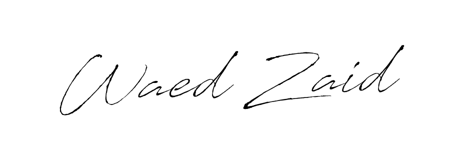 Make a beautiful signature design for name Waed Zaid. With this signature (Antro_Vectra) style, you can create a handwritten signature for free. Waed Zaid signature style 6 images and pictures png