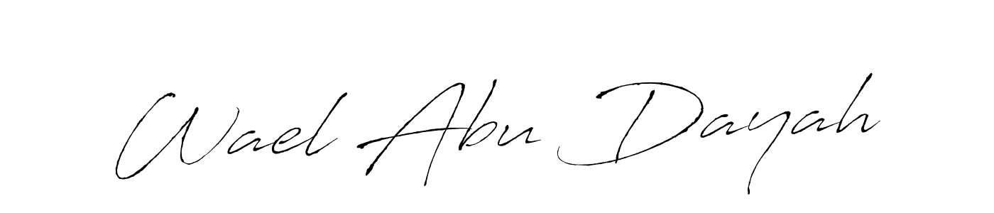Design your own signature with our free online signature maker. With this signature software, you can create a handwritten (Antro_Vectra) signature for name Wael Abu Dayah. Wael Abu Dayah signature style 6 images and pictures png