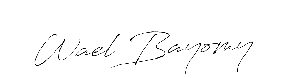 Wael Bayomy stylish signature style. Best Handwritten Sign (Antro_Vectra) for my name. Handwritten Signature Collection Ideas for my name Wael Bayomy. Wael Bayomy signature style 6 images and pictures png