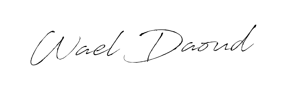 Wael Daoud stylish signature style. Best Handwritten Sign (Antro_Vectra) for my name. Handwritten Signature Collection Ideas for my name Wael Daoud. Wael Daoud signature style 6 images and pictures png