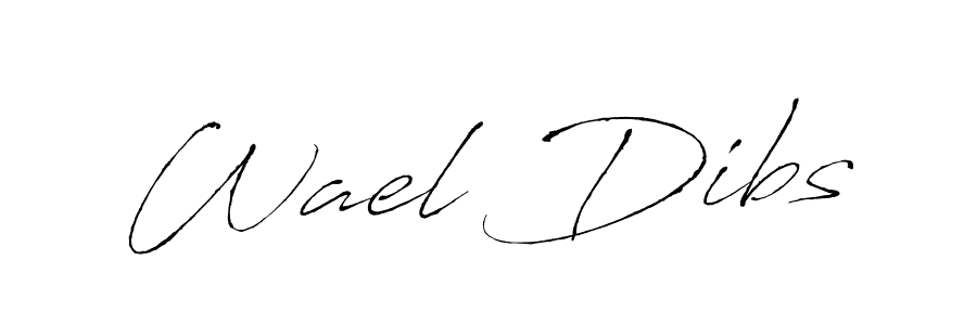 How to make Wael Dibs signature? Antro_Vectra is a professional autograph style. Create handwritten signature for Wael Dibs name. Wael Dibs signature style 6 images and pictures png