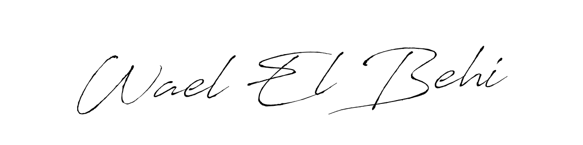 Also You can easily find your signature by using the search form. We will create Wael El Behi name handwritten signature images for you free of cost using Antro_Vectra sign style. Wael El Behi signature style 6 images and pictures png