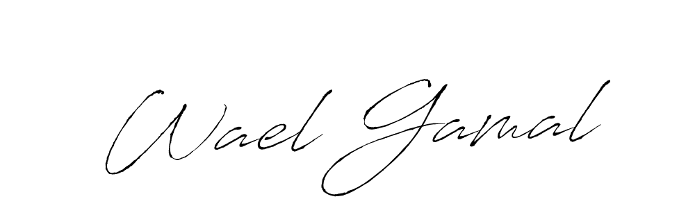 Use a signature maker to create a handwritten signature online. With this signature software, you can design (Antro_Vectra) your own signature for name Wael Gamal. Wael Gamal signature style 6 images and pictures png