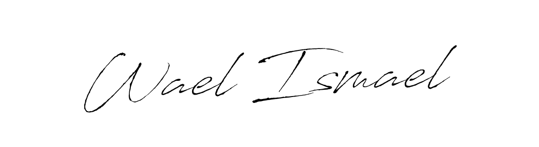 How to make Wael Ismael signature? Antro_Vectra is a professional autograph style. Create handwritten signature for Wael Ismael name. Wael Ismael signature style 6 images and pictures png