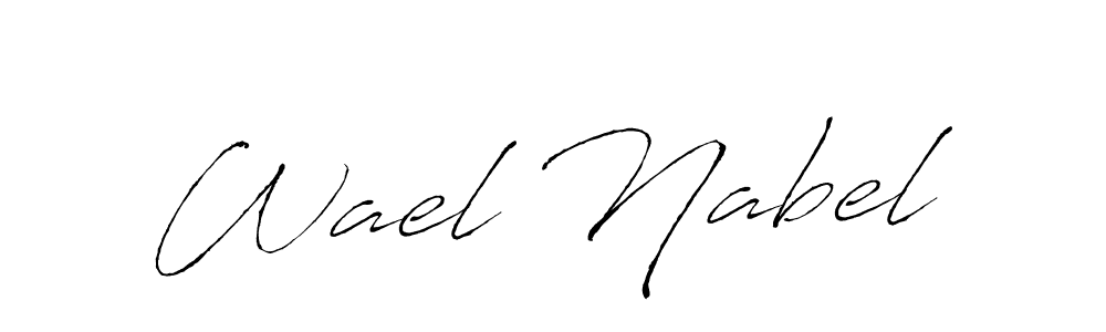 Also we have Wael Nabel name is the best signature style. Create professional handwritten signature collection using Antro_Vectra autograph style. Wael Nabel signature style 6 images and pictures png