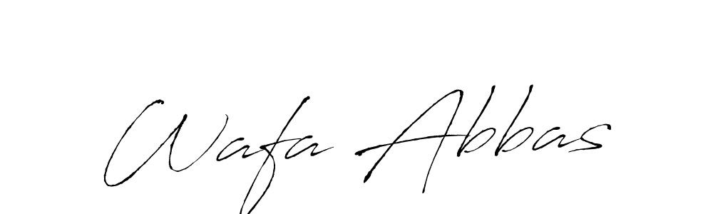 Make a beautiful signature design for name Wafa Abbas. With this signature (Antro_Vectra) style, you can create a handwritten signature for free. Wafa Abbas signature style 6 images and pictures png