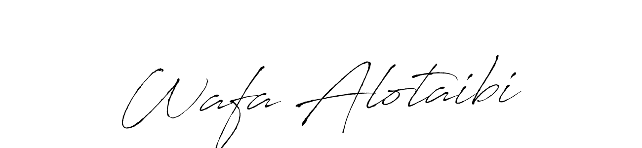 You can use this online signature creator to create a handwritten signature for the name Wafa Alotaibi. This is the best online autograph maker. Wafa Alotaibi signature style 6 images and pictures png