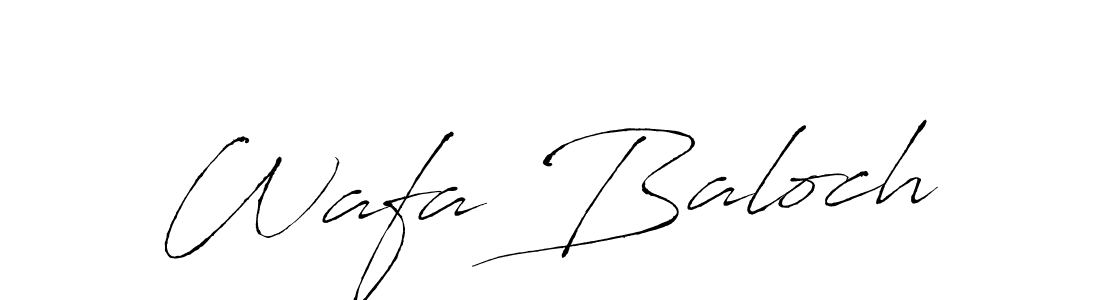 How to make Wafa Baloch signature? Antro_Vectra is a professional autograph style. Create handwritten signature for Wafa Baloch name. Wafa Baloch signature style 6 images and pictures png