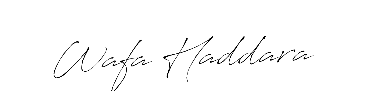 The best way (Antro_Vectra) to make a short signature is to pick only two or three words in your name. The name Wafa Haddara include a total of six letters. For converting this name. Wafa Haddara signature style 6 images and pictures png