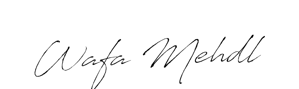 Similarly Antro_Vectra is the best handwritten signature design. Signature creator online .You can use it as an online autograph creator for name Wafa Mehdl. Wafa Mehdl signature style 6 images and pictures png