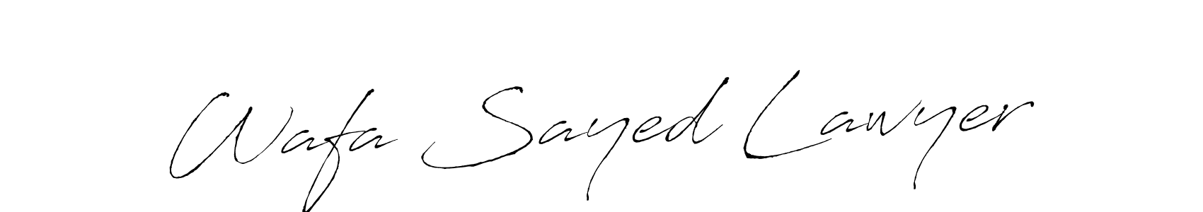 You should practise on your own different ways (Antro_Vectra) to write your name (Wafa Sayed Lawyer) in signature. don't let someone else do it for you. Wafa Sayed Lawyer signature style 6 images and pictures png