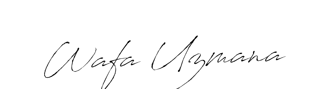 This is the best signature style for the Wafa Uzmana name. Also you like these signature font (Antro_Vectra). Mix name signature. Wafa Uzmana signature style 6 images and pictures png