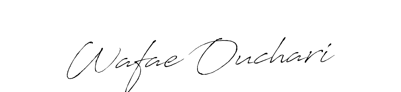 Make a beautiful signature design for name Wafae Ouchari. With this signature (Antro_Vectra) style, you can create a handwritten signature for free. Wafae Ouchari signature style 6 images and pictures png