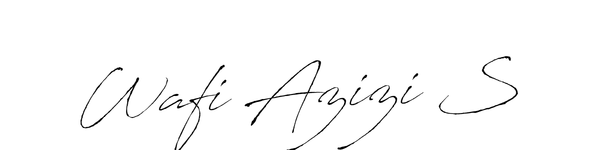 Similarly Antro_Vectra is the best handwritten signature design. Signature creator online .You can use it as an online autograph creator for name Wafi Azizi S. Wafi Azizi S signature style 6 images and pictures png