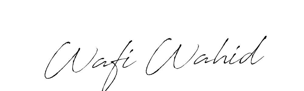 The best way (Antro_Vectra) to make a short signature is to pick only two or three words in your name. The name Wafi Wahid include a total of six letters. For converting this name. Wafi Wahid signature style 6 images and pictures png