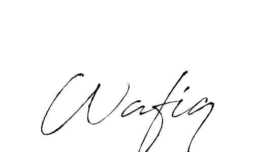 The best way (Antro_Vectra) to make a short signature is to pick only two or three words in your name. The name Wafiq include a total of six letters. For converting this name. Wafiq signature style 6 images and pictures png