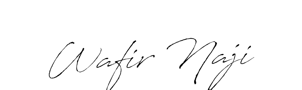 Make a beautiful signature design for name Wafir Naji. With this signature (Antro_Vectra) style, you can create a handwritten signature for free. Wafir Naji signature style 6 images and pictures png