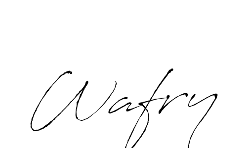 Use a signature maker to create a handwritten signature online. With this signature software, you can design (Antro_Vectra) your own signature for name Wafry. Wafry signature style 6 images and pictures png