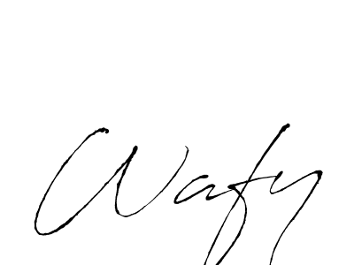 How to make Wafy signature? Antro_Vectra is a professional autograph style. Create handwritten signature for Wafy name. Wafy signature style 6 images and pictures png