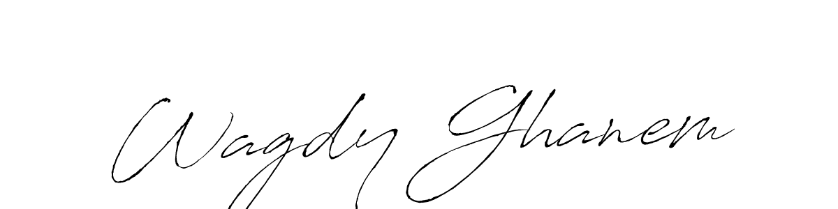 How to make Wagdy Ghanem name signature. Use Antro_Vectra style for creating short signs online. This is the latest handwritten sign. Wagdy Ghanem signature style 6 images and pictures png