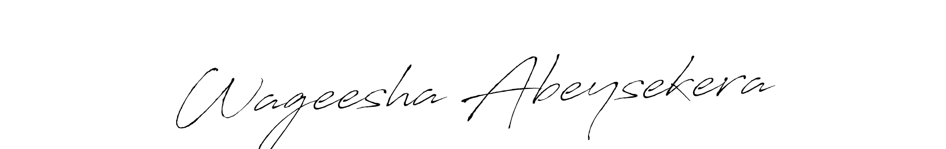 Make a beautiful signature design for name Wageesha Abeysekera. With this signature (Antro_Vectra) style, you can create a handwritten signature for free. Wageesha Abeysekera signature style 6 images and pictures png