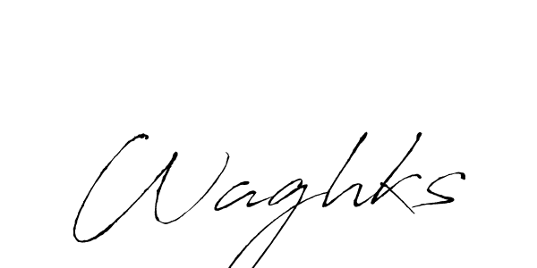 Use a signature maker to create a handwritten signature online. With this signature software, you can design (Antro_Vectra) your own signature for name Waghks. Waghks signature style 6 images and pictures png