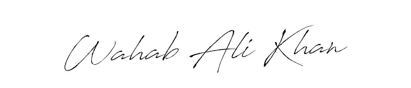if you are searching for the best signature style for your name Wahab Ali Khan. so please give up your signature search. here we have designed multiple signature styles  using Antro_Vectra. Wahab Ali Khan signature style 6 images and pictures png