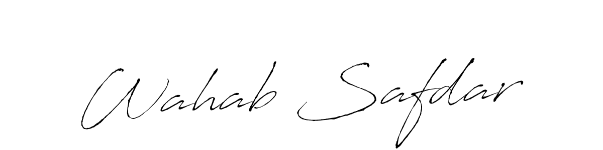 Design your own signature with our free online signature maker. With this signature software, you can create a handwritten (Antro_Vectra) signature for name Wahab Safdar. Wahab Safdar signature style 6 images and pictures png