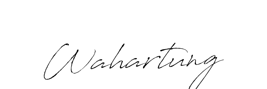 Design your own signature with our free online signature maker. With this signature software, you can create a handwritten (Antro_Vectra) signature for name Wahartung. Wahartung signature style 6 images and pictures png