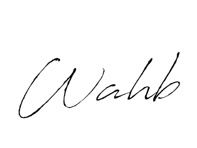 Create a beautiful signature design for name Wahb. With this signature (Antro_Vectra) fonts, you can make a handwritten signature for free. Wahb signature style 6 images and pictures png