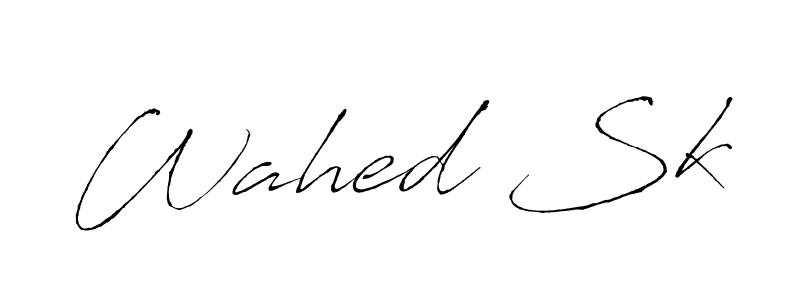 You should practise on your own different ways (Antro_Vectra) to write your name (Wahed Sk) in signature. don't let someone else do it for you. Wahed Sk signature style 6 images and pictures png