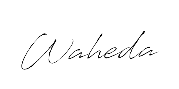 Use a signature maker to create a handwritten signature online. With this signature software, you can design (Antro_Vectra) your own signature for name Waheda. Waheda signature style 6 images and pictures png