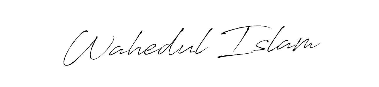 Create a beautiful signature design for name Wahedul Islam. With this signature (Antro_Vectra) fonts, you can make a handwritten signature for free. Wahedul Islam signature style 6 images and pictures png