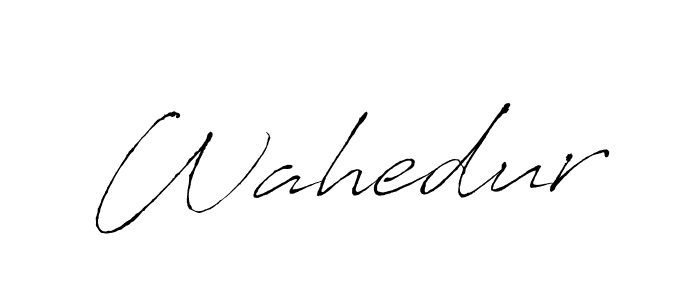 Make a beautiful signature design for name Wahedur. With this signature (Antro_Vectra) style, you can create a handwritten signature for free. Wahedur signature style 6 images and pictures png