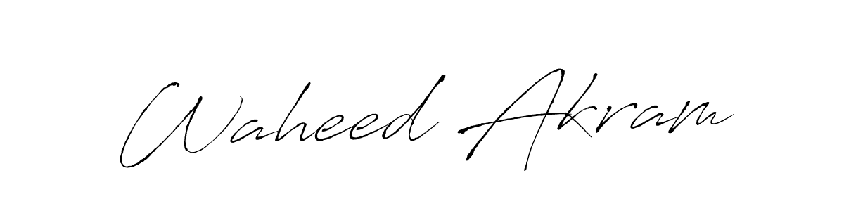 How to make Waheed Akram name signature. Use Antro_Vectra style for creating short signs online. This is the latest handwritten sign. Waheed Akram signature style 6 images and pictures png