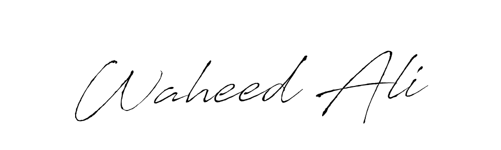 Waheed Ali stylish signature style. Best Handwritten Sign (Antro_Vectra) for my name. Handwritten Signature Collection Ideas for my name Waheed Ali. Waheed Ali signature style 6 images and pictures png
